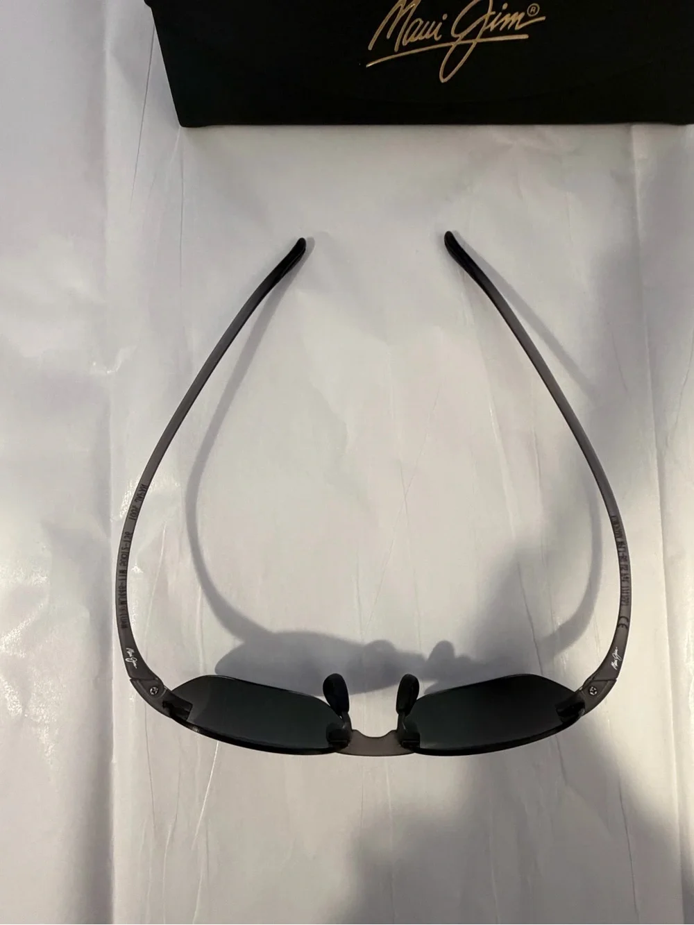 MAUI JIM KOMOHANA MJ446-11M Lightweight Black Rimless Sunglasses UNISEX Pristine